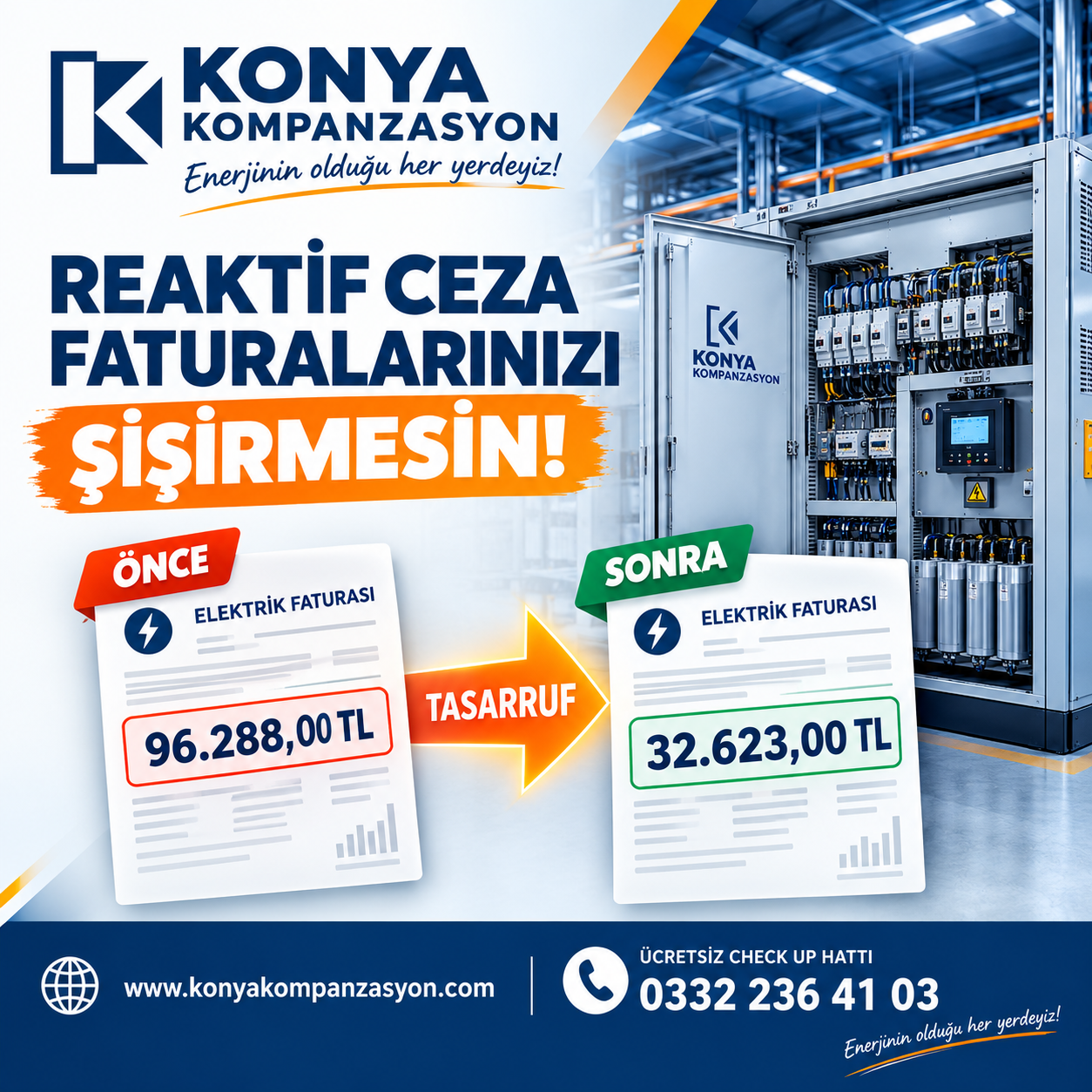 Konya Kompanzasyon’dan İşletmelere Reaktif Ceza Uyarısı: Elektrik Faturalarınızı Kontrol Altına Alın